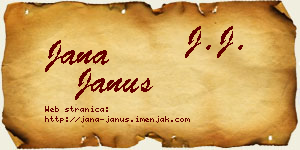 Jana Janus vizit kartica